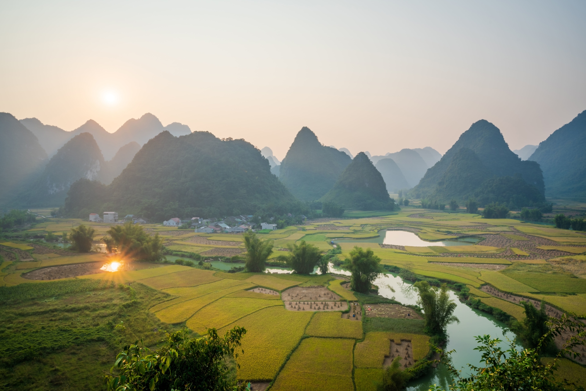 Montagnes et rizières, Cao Bang