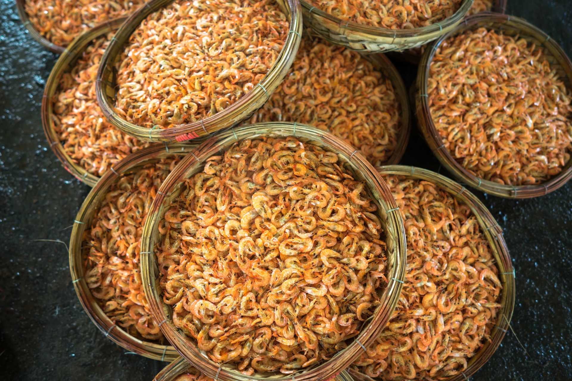 Paniers de crevettes, Quy Nhon