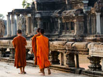 Moines, Angkor Wat, Cambodge