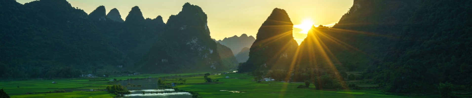 Lever de soleil, Cao Bang, Vietnam