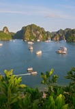 Vue aérienne de la baie d'Halong, Vietnam