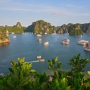 Vue aérienne de la baie d'Halong, Vietnam