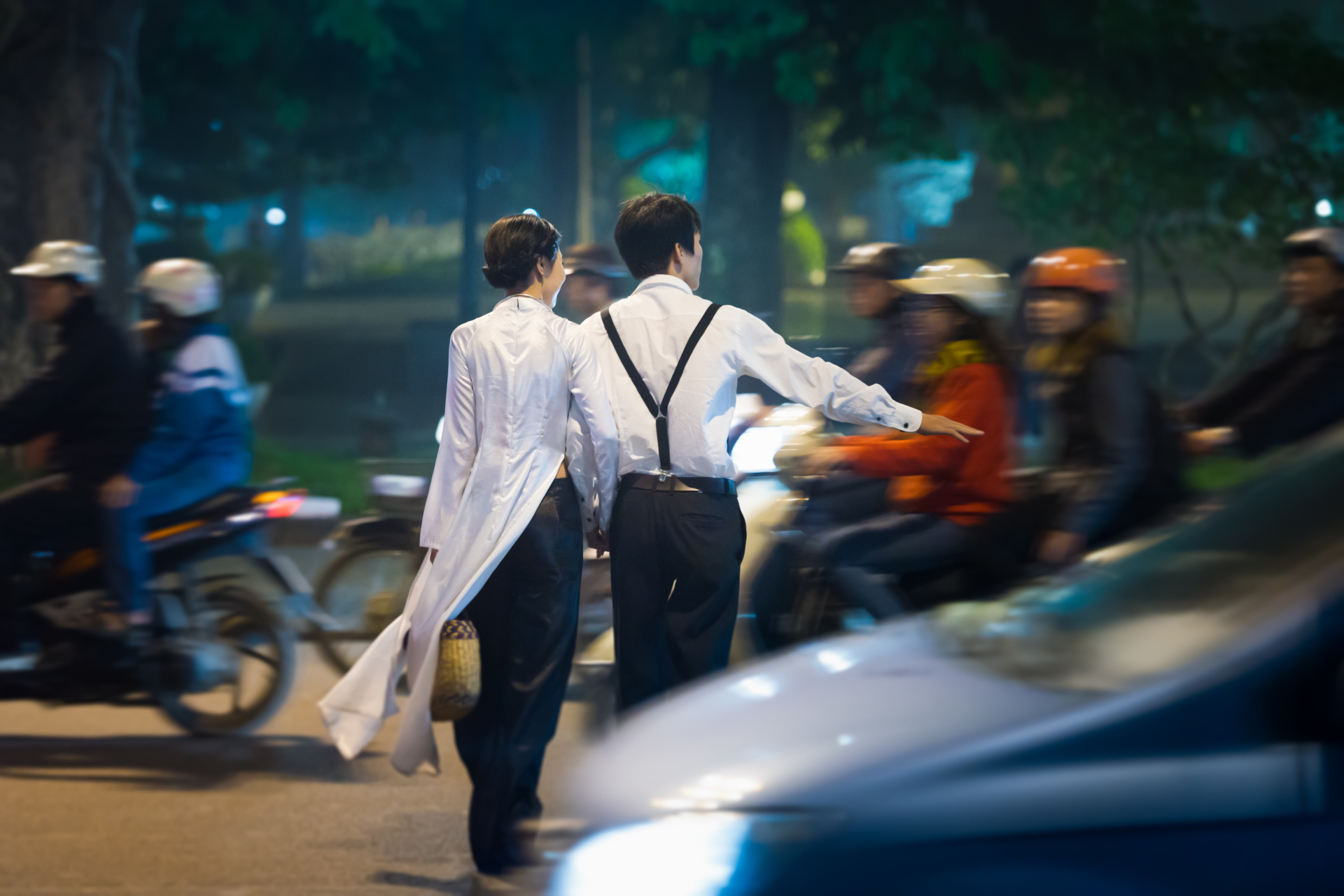 Jeune couple à Hanoi, Vietnam