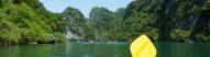 Kayak dans la baie d'Halong