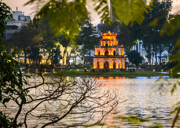 Pagode de la tortue, lac Hoan Kiem, Hanoi