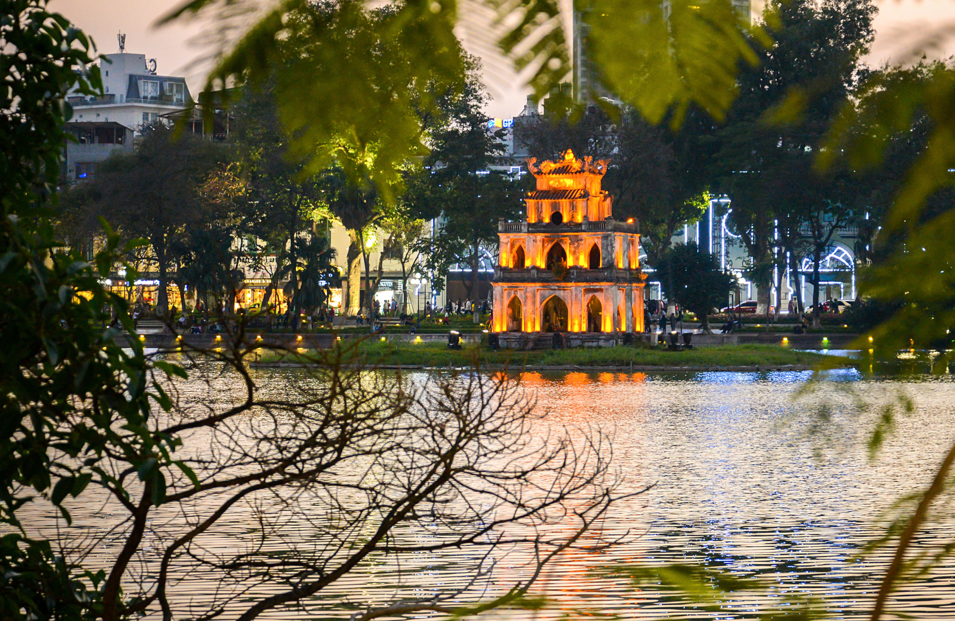 Pagode de la tortue, lac Hoan Kiem, Hanoi