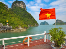 Drapeau vietnamien, baie d'Halong