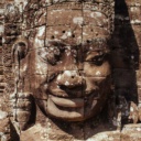 Détail d'une statue à Angkor Vat, Cambodge