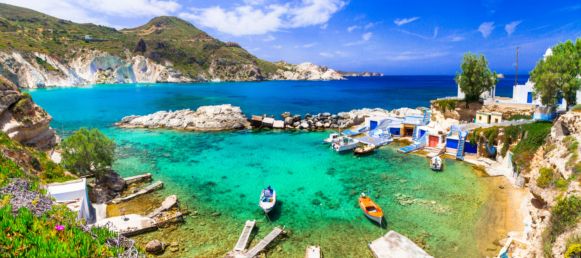 Village à Milos en Grèce